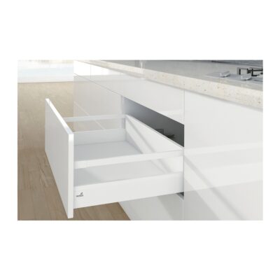 Hettich ArciTech Pot-and-Pan Drawer Set with Gallery Rails (White)