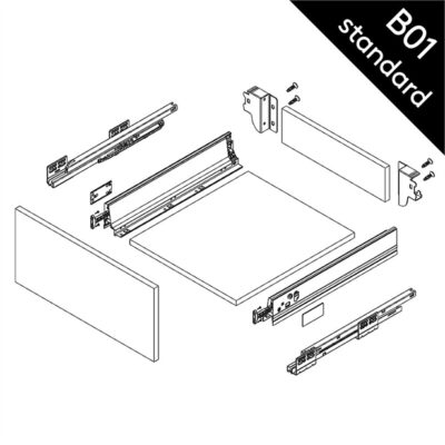 DTC Smooth B01 Standard Drawer Kit 83mm (White)
