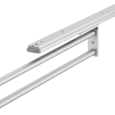 Slide Out Tea Towel Rail - Polished Aluminium