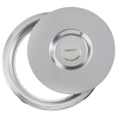 Hole in One Benchtop Bin Collar &  Lid Stainless Steel