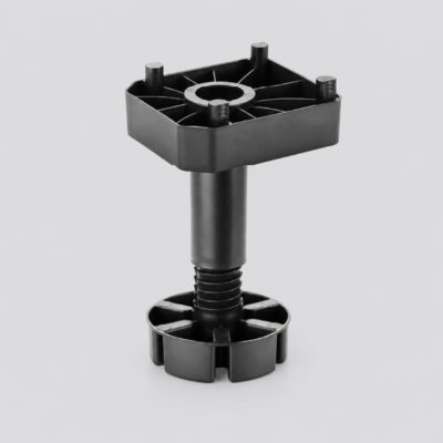 Adjustable Plinth Leg & Block Combo (Black)