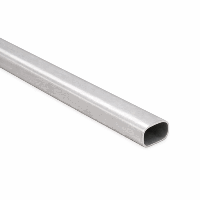 Tubing Oval - 15mm x 30mm - 4m (Bright Silver/Satin Chrome)