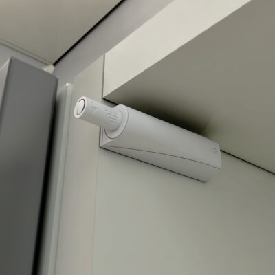 Hafele K-Push Door Catch Long, Recess mounted - Strong with magnet, adhesive and knock-in plate