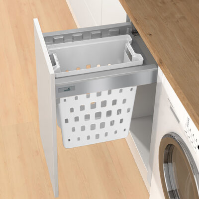 InnoTech Laundry Pull Out Single Basket - 450mm Carcass