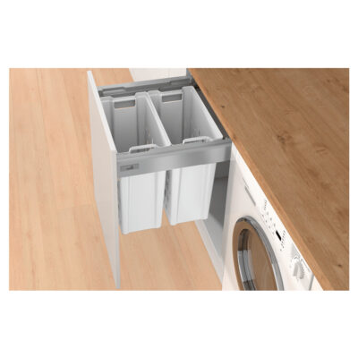InnoTech Laundry Pull Out Twin Basket - 600mm Carcass