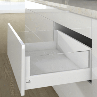 Hettich ArciTech Pot-and-Pan Drawer Set with DesignSide (White)