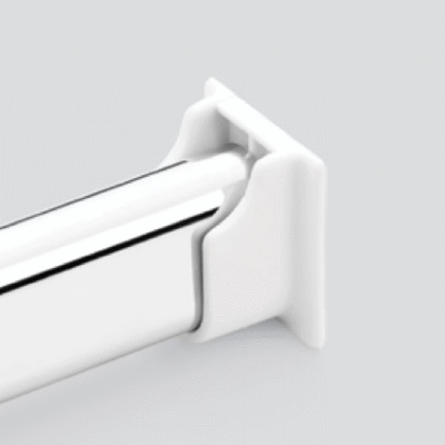 Oval End Support Plastic (White) - White